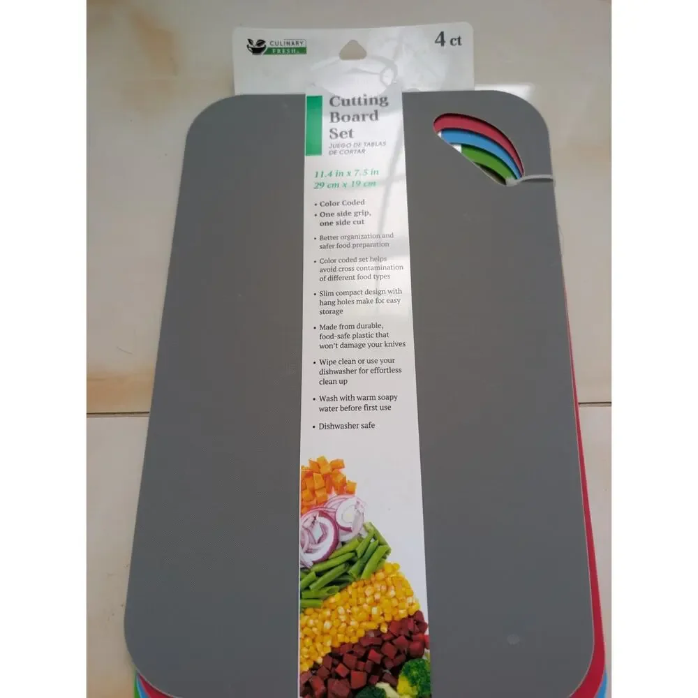 Culinary Fresh Cutting Board Set 4 Piece Kit 11.4